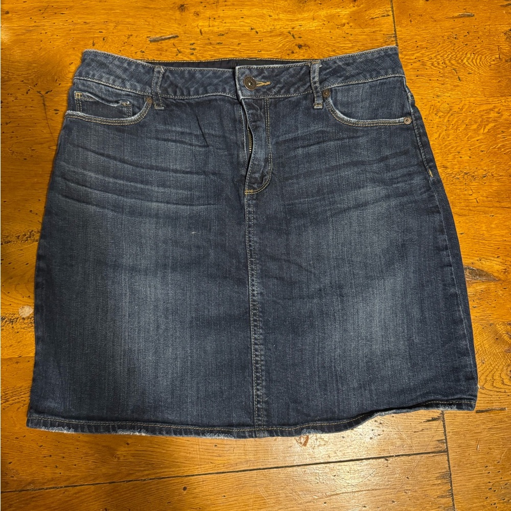 Paige dark wash denim skirt
